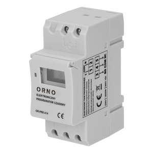 Elektroniczny programator czasowy, 16 programów, 2 moduły, DIN TH-35mm