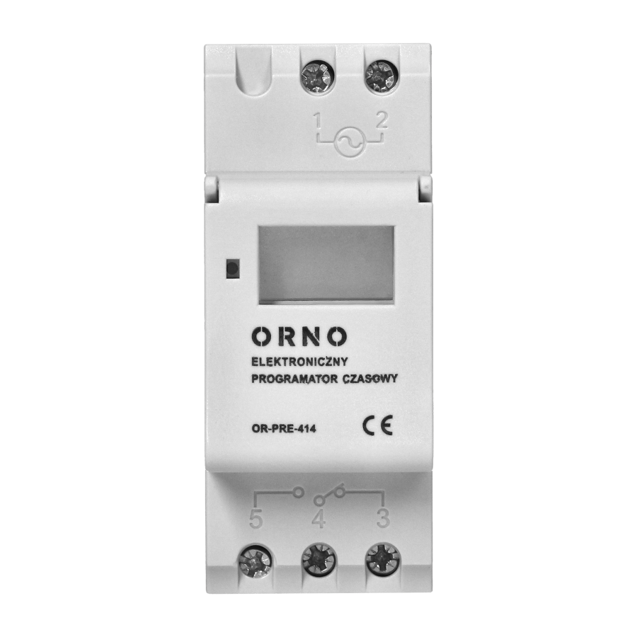 Elektroniczny programator czasowy, 16 programów, 2 moduły, DIN TH-35mm