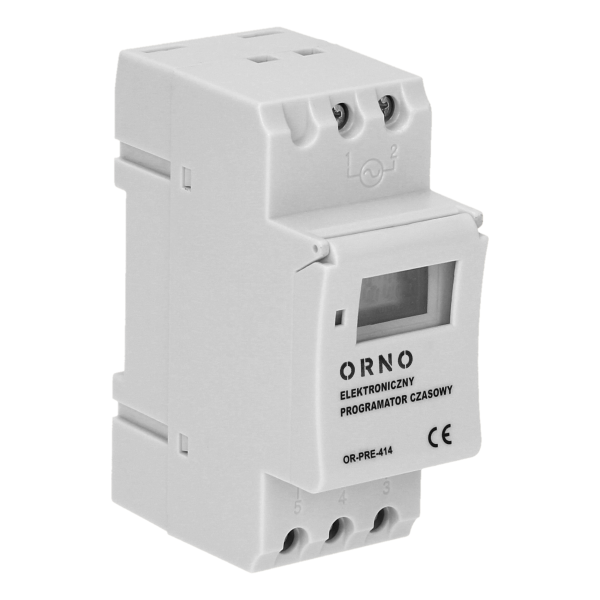 Elektroniczny programator czasowy, 16 programów, 2 moduły, DIN TH-35mm