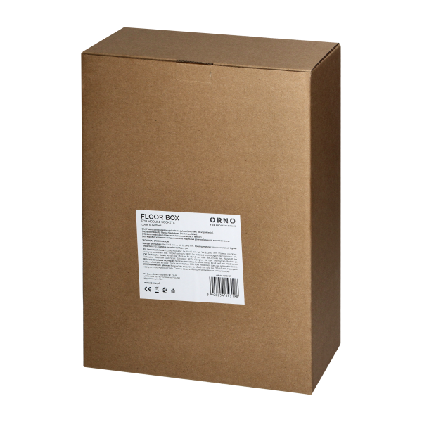 Puszka podłogowa na gniazda modułowe 8 x 45x45mm lub 16 x 22,5x45mm, pokrywa: materiał własny, czarna