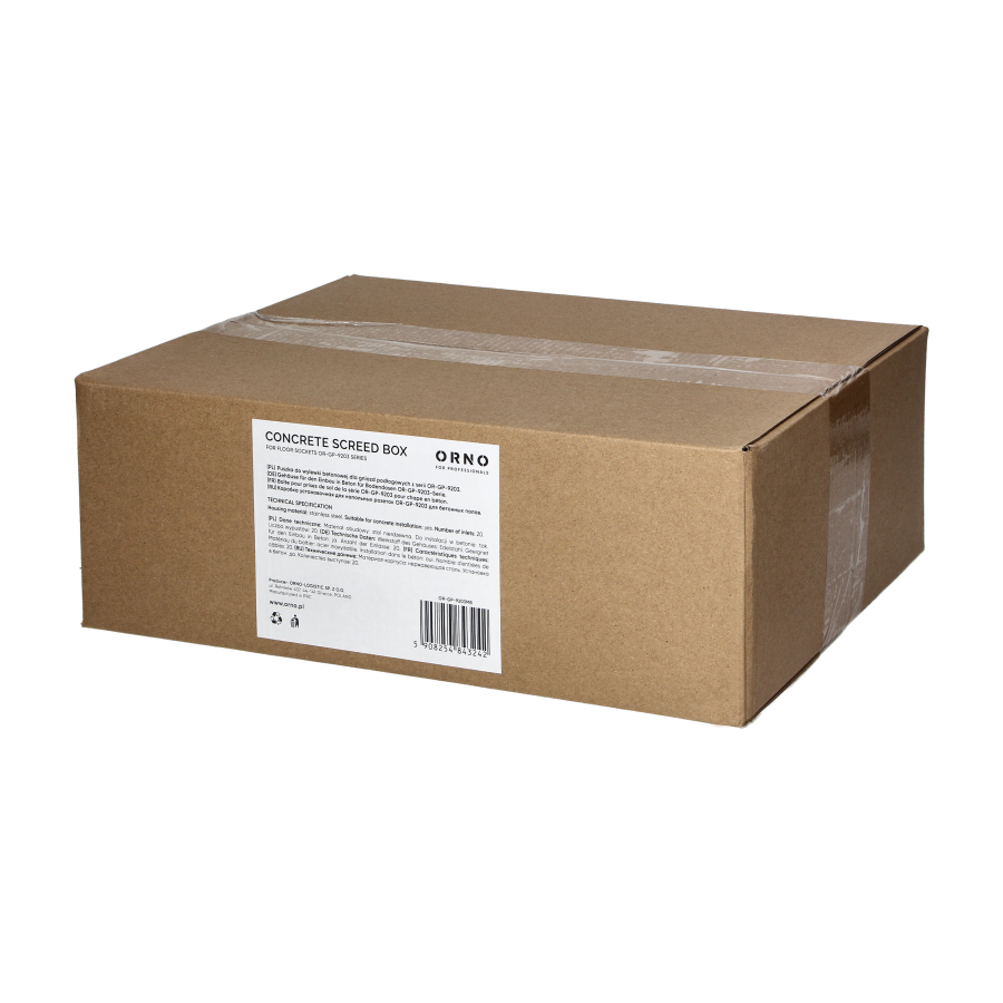Concrete screed box for floor sockets OR-GP-9203 series