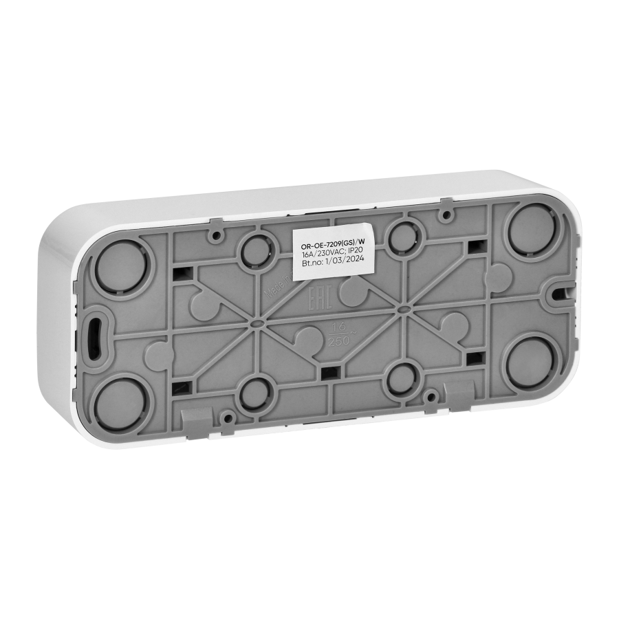 Gniazdo potrójne ToDo 2P+Z Schuko IP20, 16A, 230V AC, biały, 10 sztuk