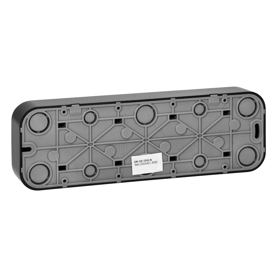 4-gang wall socket ToDo, 2P+E, IP20, 16A, 230V AC, black