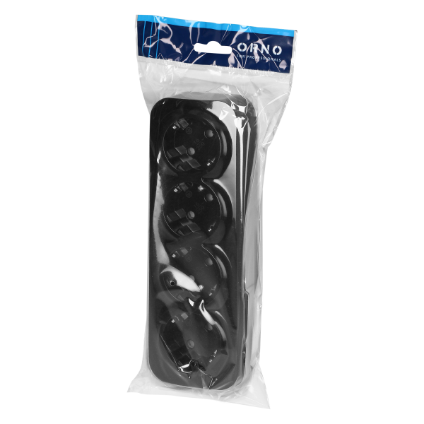 Gniazdo poczwórne ToDo 2P+Z Schuko IP20, 16A, 230V AC, czarny