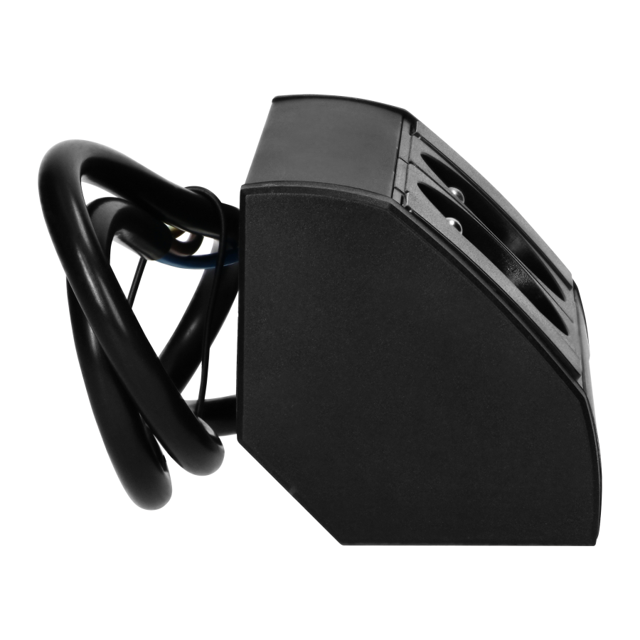 Gniazdo meblowe 2x2P+Z, czarne