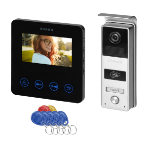 PACTO, video doorphone set, 4-wire, 4,3", touch panel, RFID reader 
