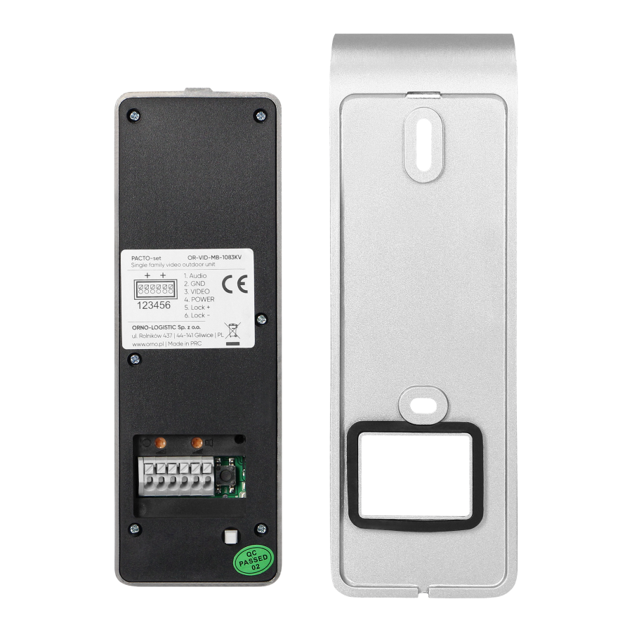 PACTO, video doorphone set, 4-wire, 4,3", touch panel, RFID reader 