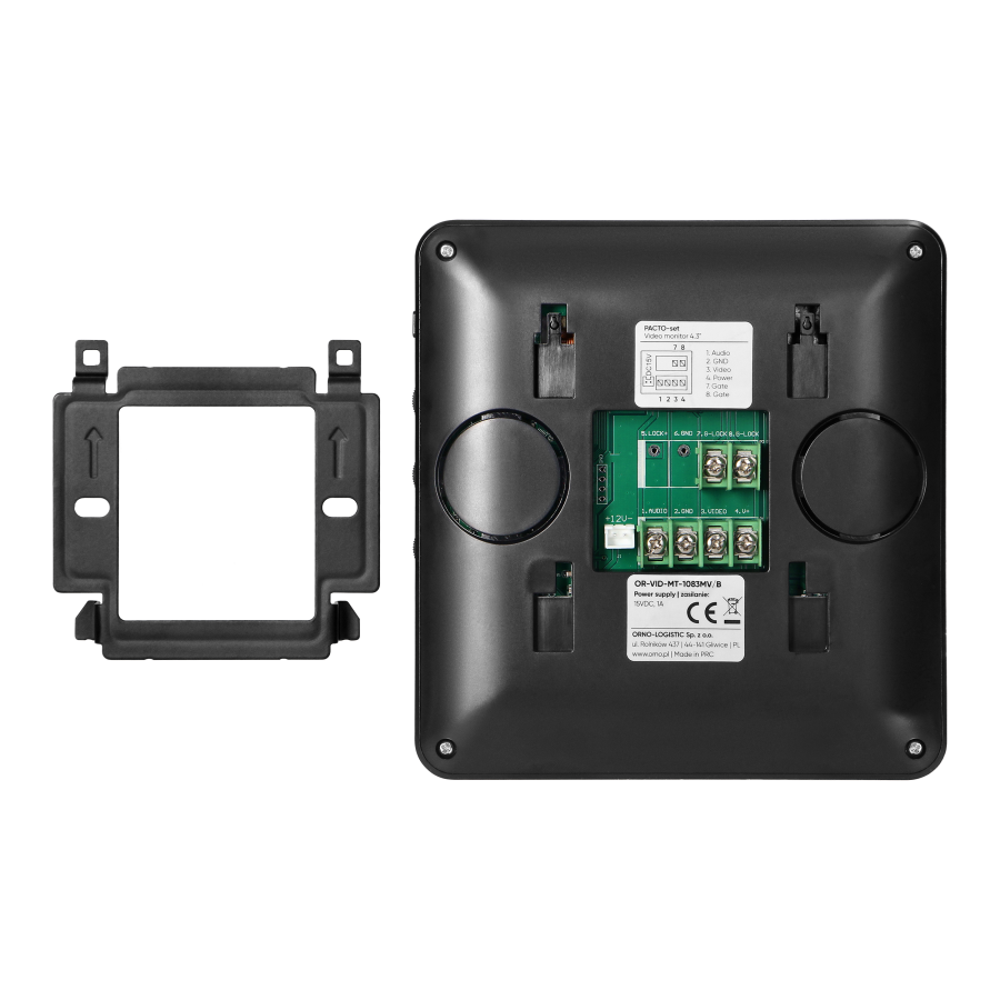 PACTO, video doorphone set, 4-wire, 4,3", touch panel, RFID reader 