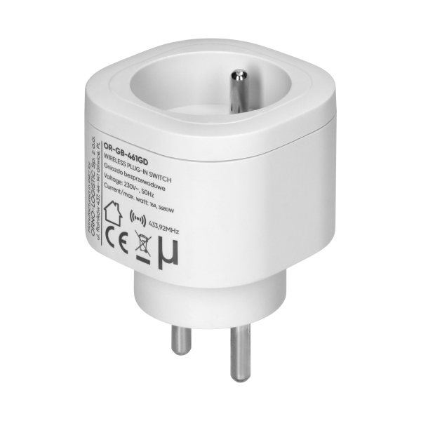 Zestaw bezprzewodowych mini gniazd sterowanych pilotem 2+1