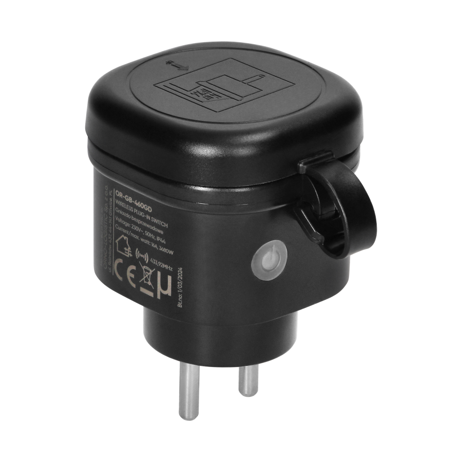 Set of wireless mini sockets with remote control 2+1, IP44