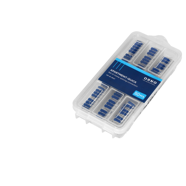 Zestaw złączek instalacyjnych APARTMENT-QUICK, 50 szt. 24x 2-przew. 16x 3-przew. 6x4-przew. 4x5-przew.