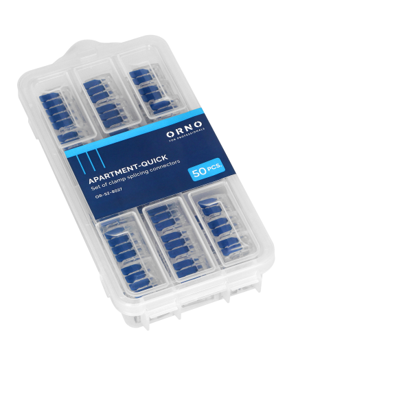 Set of clamp splicing connectors APARTMENT-QUICK, 50 pcs. 24x2-wire, 16x3-wire, 6x4-wire, 4x5-wire