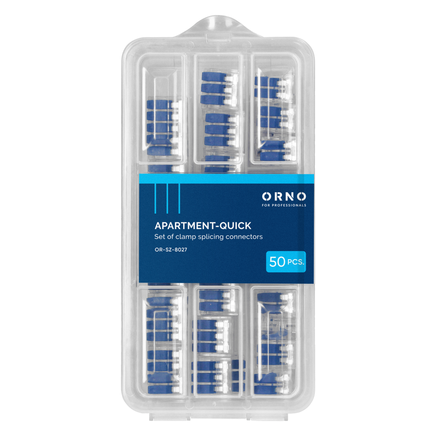 Set of clamp splicing connectors APARTMENT-QUICK, 50 pcs. 24x2-wire, 16x3-wire, 6x4-wire, 4x5-wire