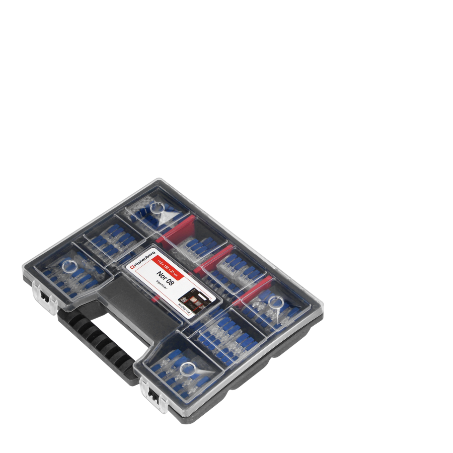 Set of one-side and inline clamp splicing connectors HOUSE-QUICK-MIX, 85 pcs.