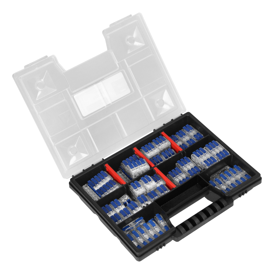 Set of one-side and inline clamp splicing connectors HOUSE-QUICK-MIX, 85 pcs.