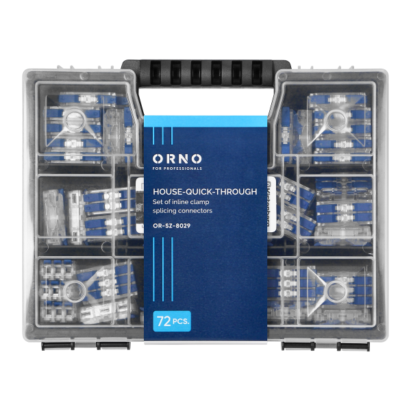 Set of inline clamp splicing connectors HOUSE-QUICK-THROUGH, 72 pcs.