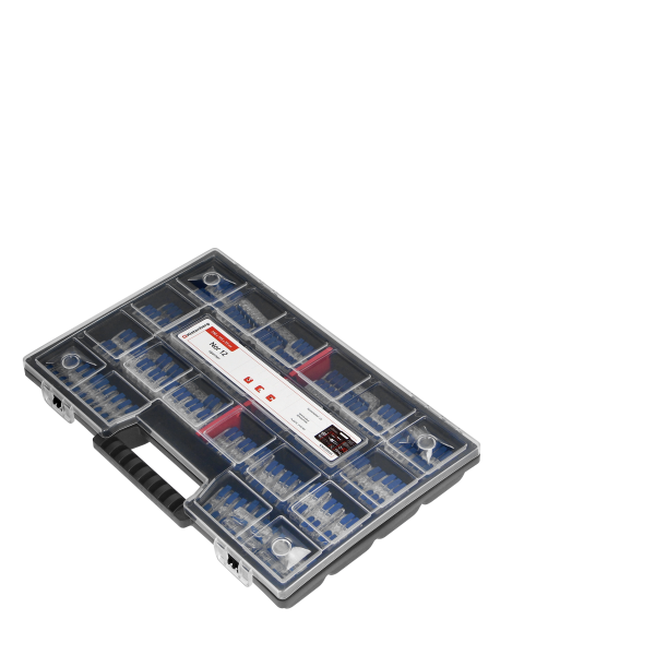 Set of one-side and inline clamp splicing connectors PREMIUM HOUSE-QUICK-MIX, 176 pcs.