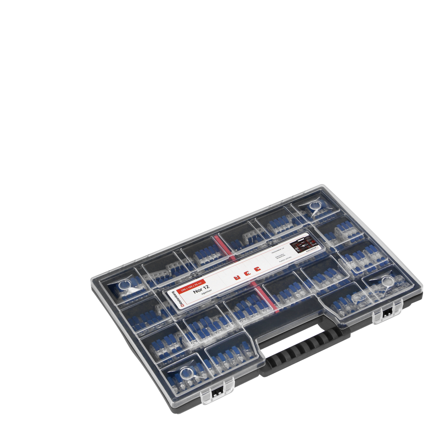 Set of one-side and inline clamp splicing connectors PREMIUM HOUSE-QUICK-MIX, 176 pcs.