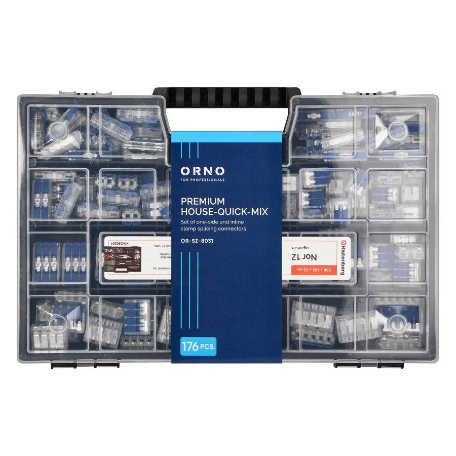 Set of one-side and inline clamp splicing connectors PREMIUM HOUSE-QUICK-MIX, 176 pcs.