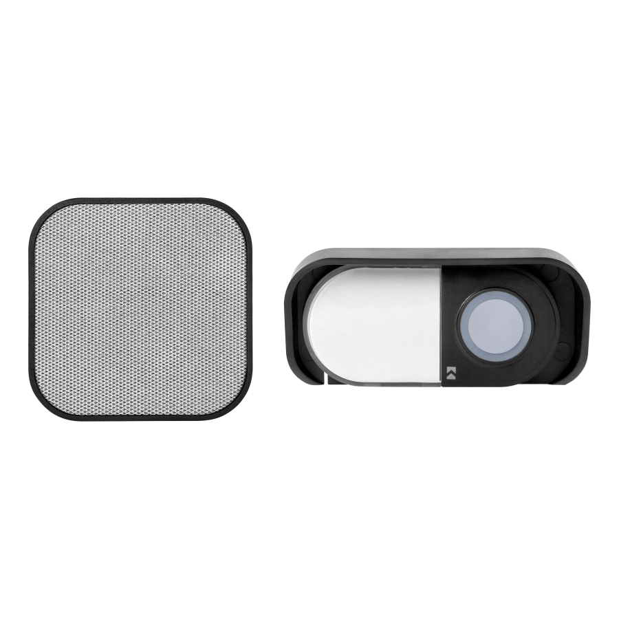 ATEL DC, wireless battery-powered doorbell, learning system, 38 sounds, 150m, black