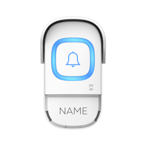 Doorbell button, battery-powered, for wireless doorbells, ENTIKO series, white