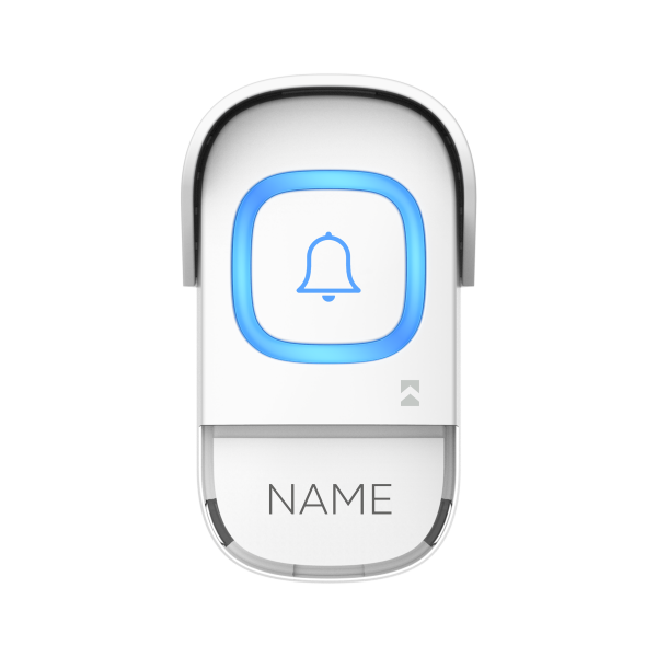 Doorbell button, battery-powered, for wireless doorbells, ENTIKO series, white