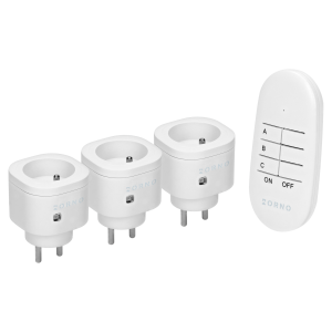 Set of wireless mini sockets with remote control 3+1