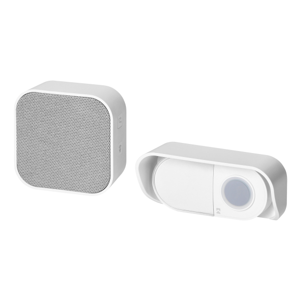 ATEL AC, wireless mains-powered doorbell, learning system, 38 sounds, 150m, white