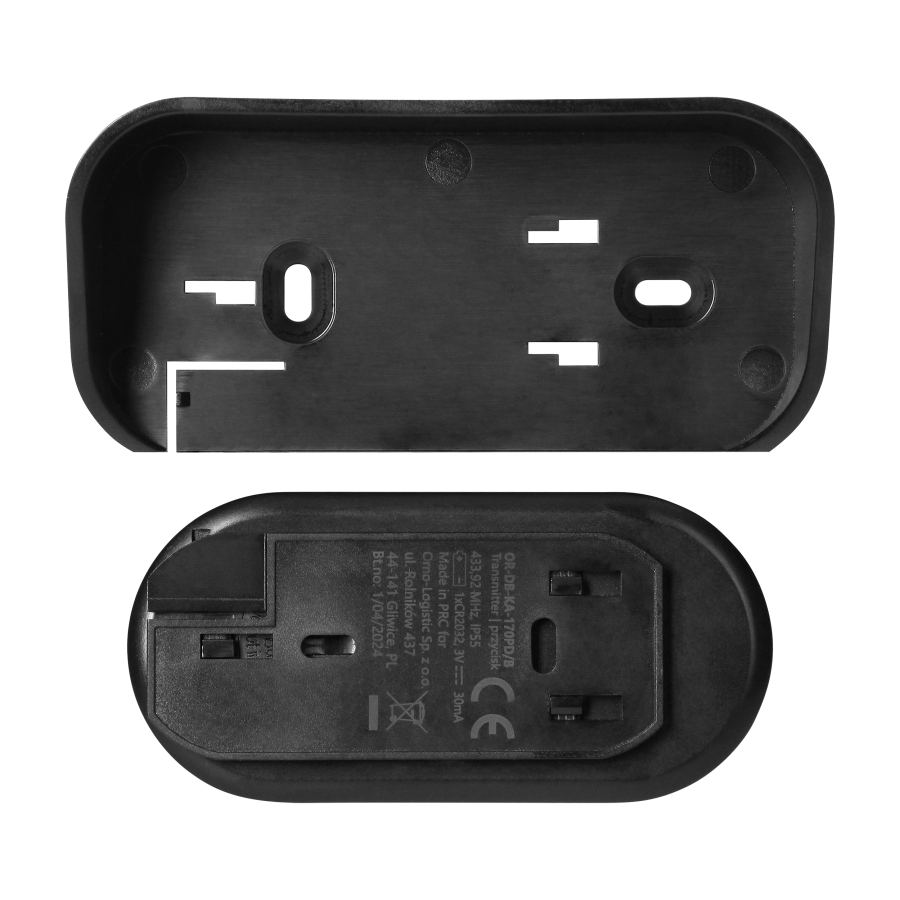 ATEL AC, wireless mains-powered doorbell, learning system, 38 sounds, 150m, black