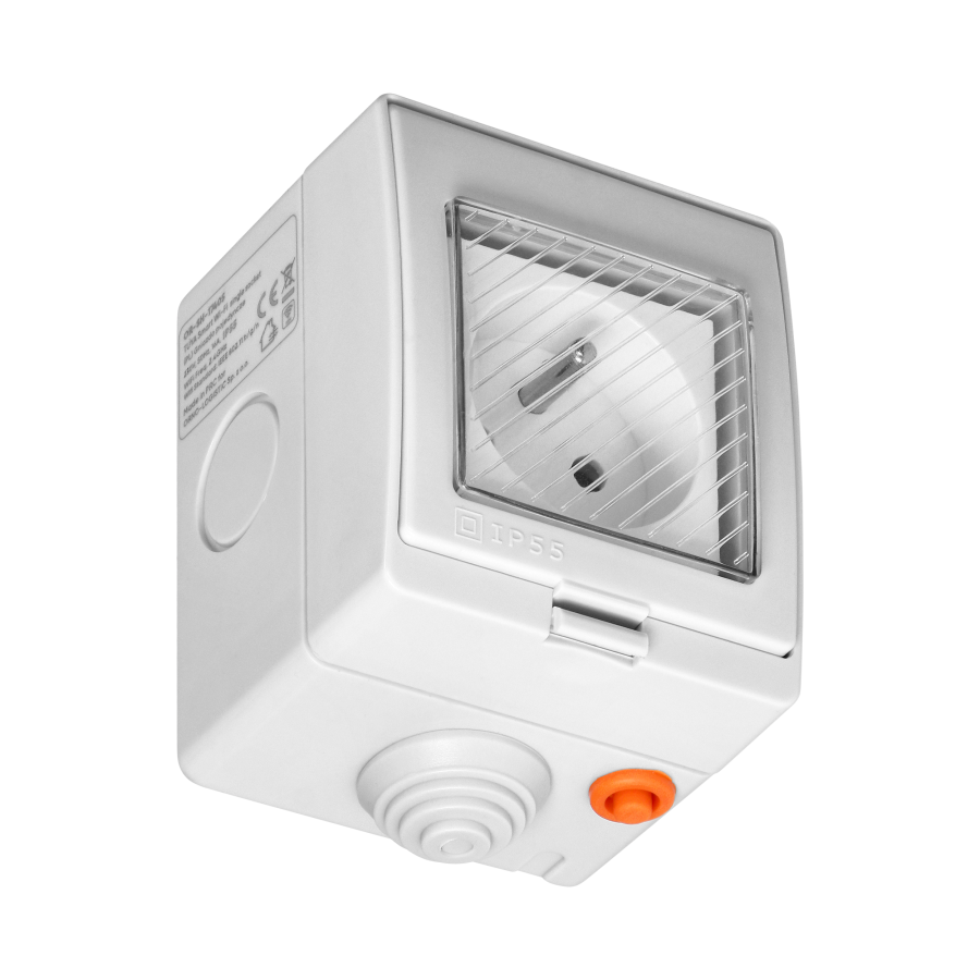 Tuya Smart Wi-Fi surface-mounted single socket, IP55