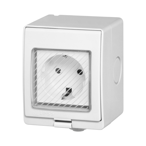 Tuya Smart Wi-Fi surface-mounted single socket, Schuko, IP55