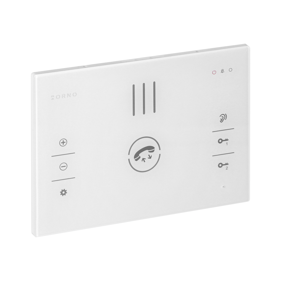 SANDI, zestaw domofonowy jednorodzinny, bezsłuchawkowy 2-żyłowy, szyfrator, RFID, biały