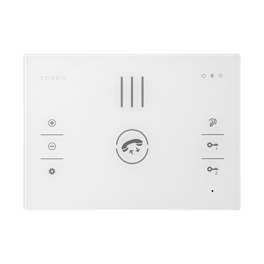 SANDI, zestaw domofonowy jednorodzinny, bezsłuchawkowy 2-żyłowy, szyfrator, RFID, biały