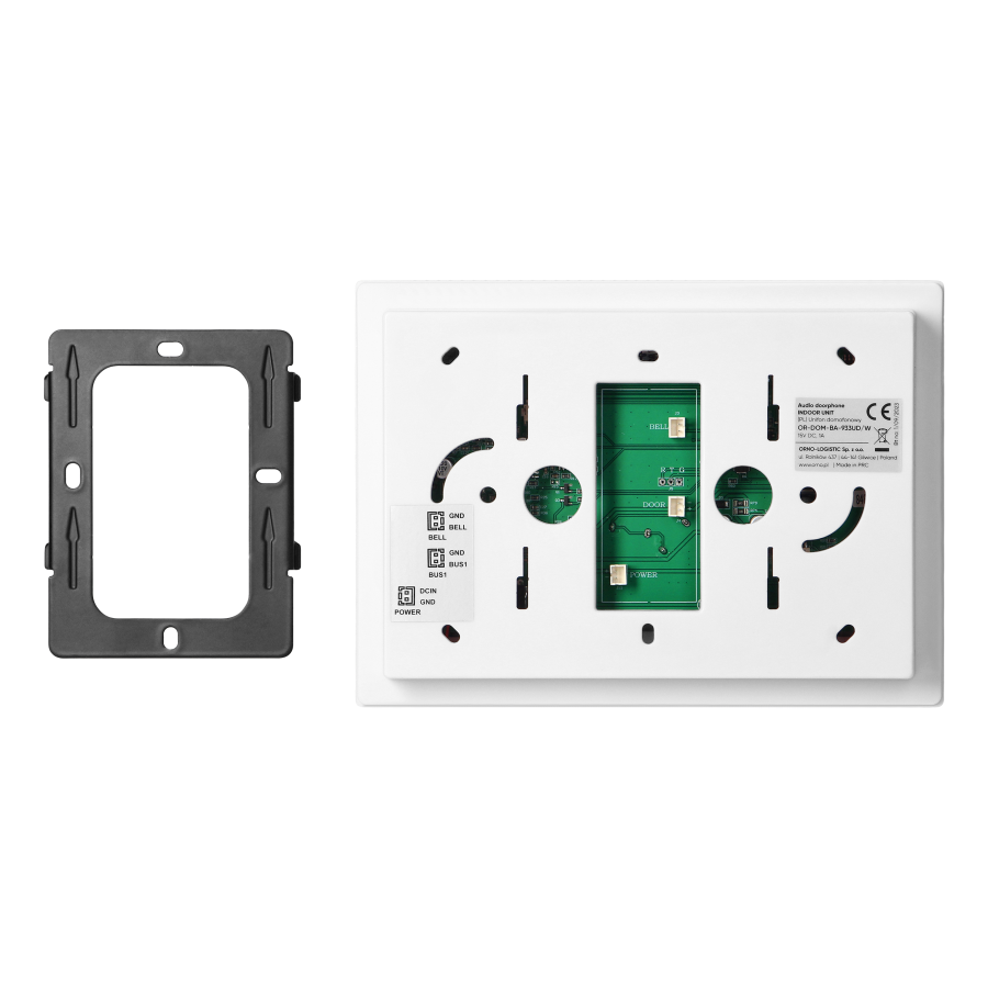 SANDI, zestaw domofonowy jednorodzinny, bezsłuchawkowy 2-żyłowy, szyfrator, RFID, biały