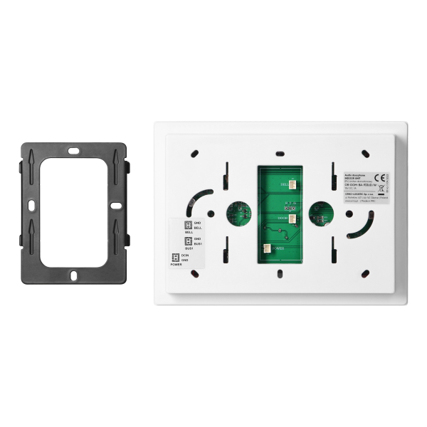 SANDI, zestaw domofonowy jednorodzinny, bezsłuchawkowy 2-żyłowy, szyfrator, RFID, biały