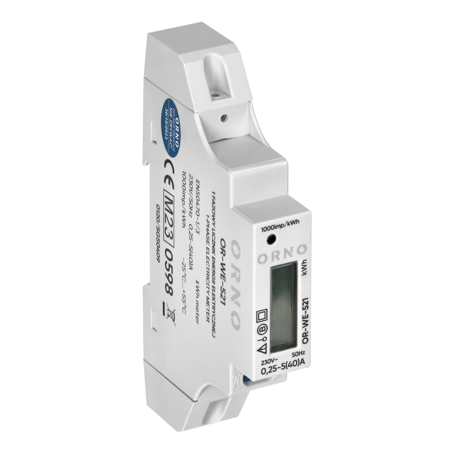 1-phase energy meter with MID certificate, 40A