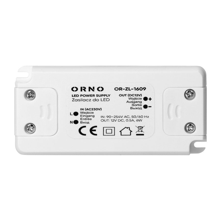 Zasilacz do LED 12VDC 6W, IP20