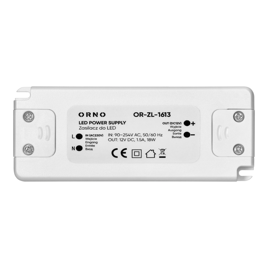 Zasilacz do LED 12VDC 18W, IP20