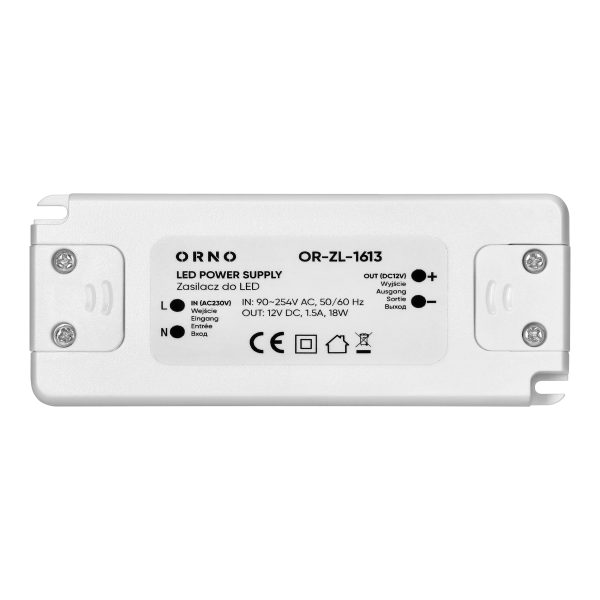 Zasilacz do LED 12VDC 18W, IP20