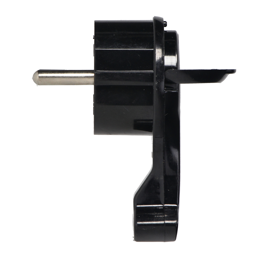 Uni-Schuko plug with handle, black