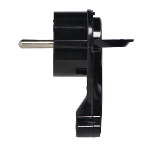 Uni-Schuko plug with handle, black
