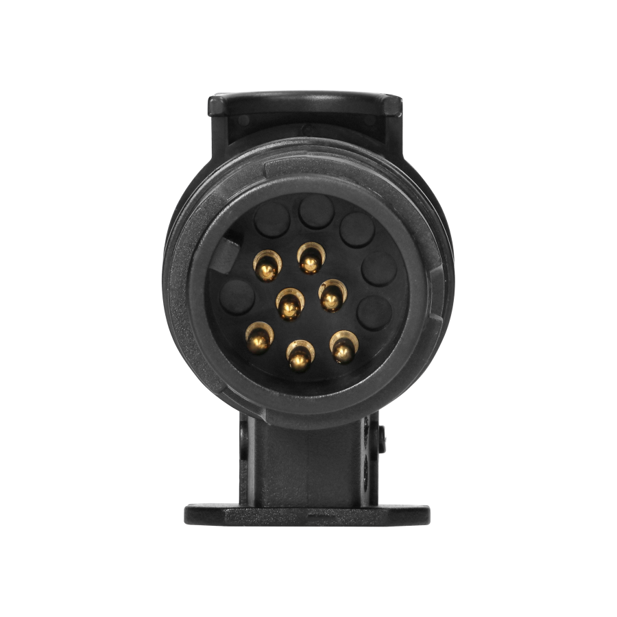 13-pin to 7-pin trailer socket adapter, plastic, 12/24V