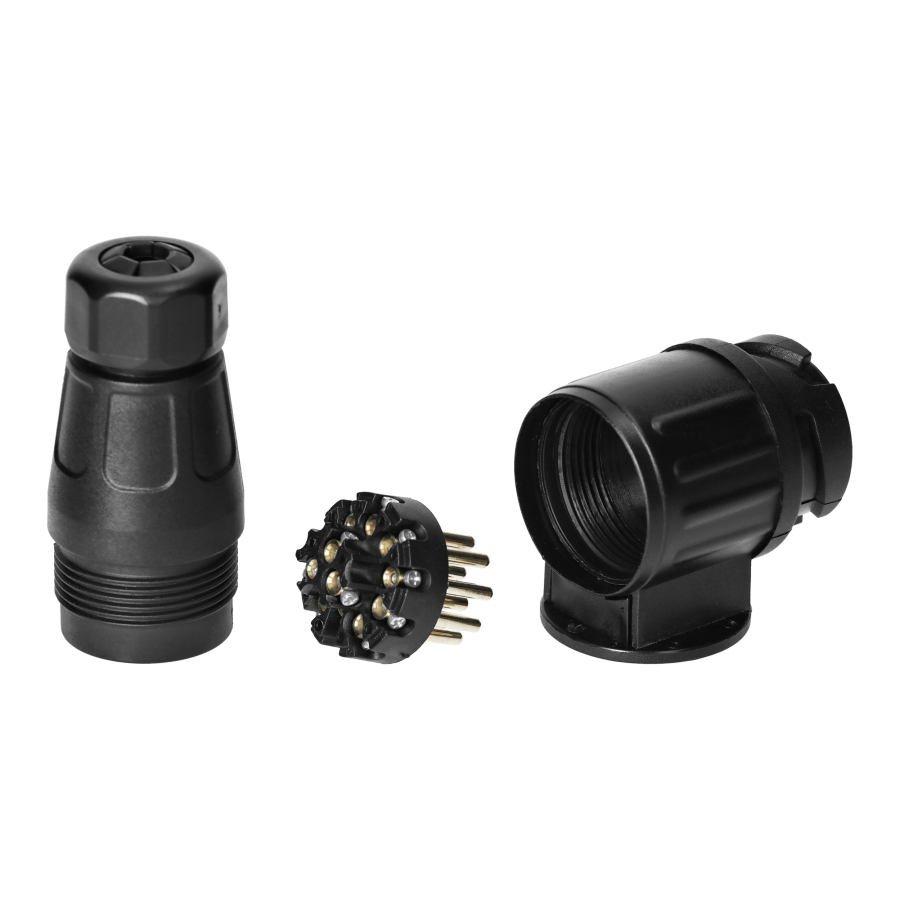 13-pin tailer plug, plastic, 12/24V