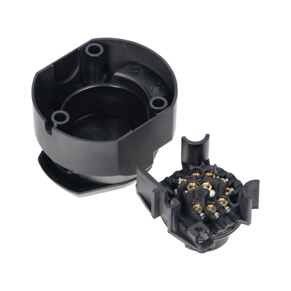 13-pin tailersocket plastic, 12/24V
