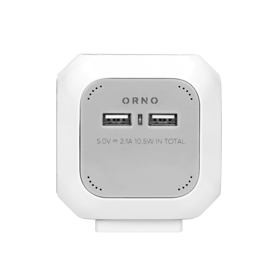 Extension sockets, 4 E-type sockets, 2 x USB, 1.4 m cable