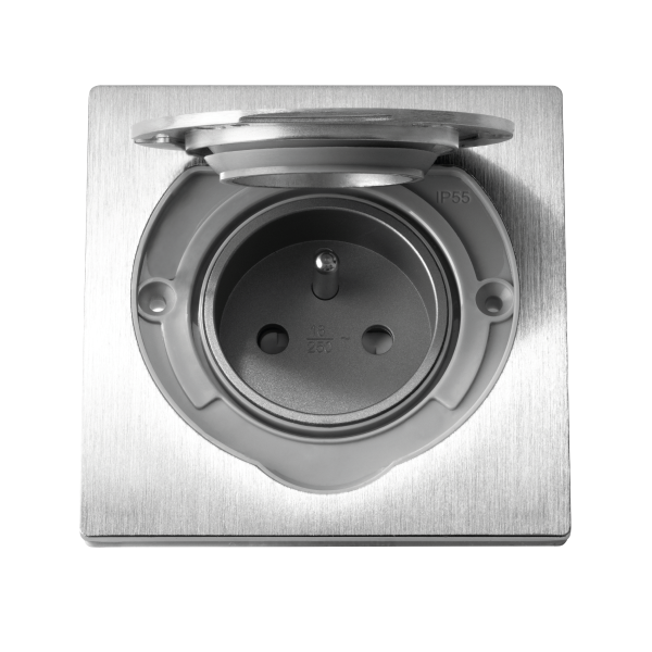 Hermetic electrical socket, IP55