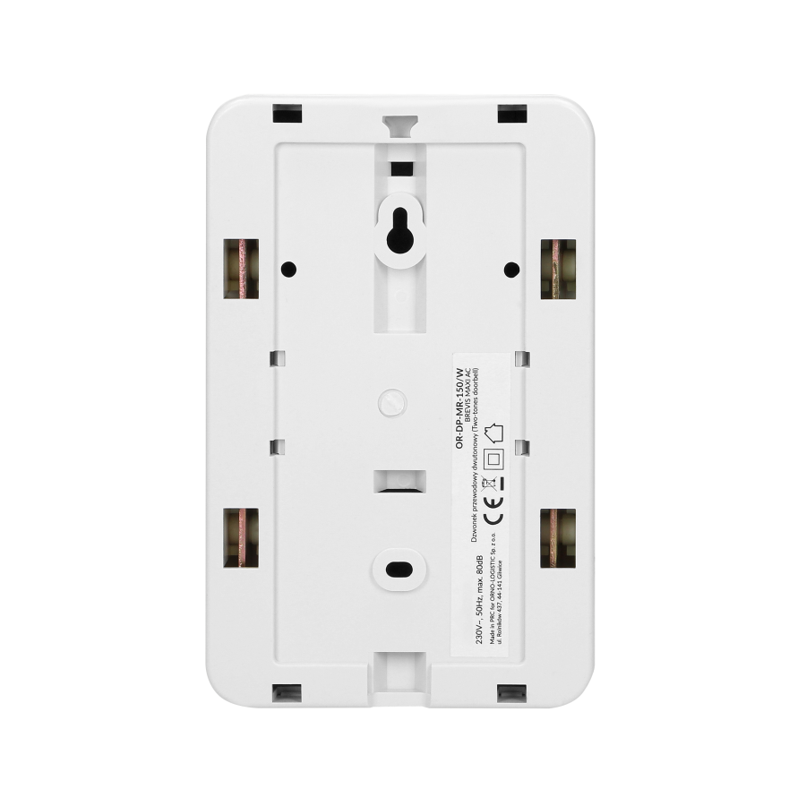 BREVIS Maxi AC two-tones doorbell with wire, 230V, white