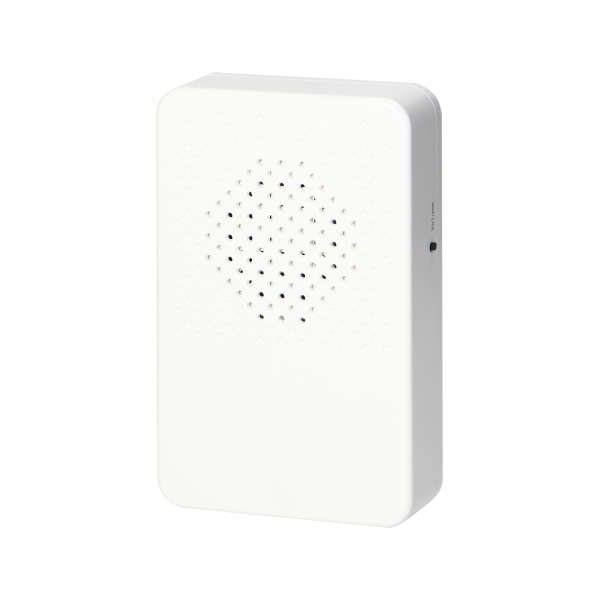 Dzwonek przewodowy elektroniczny jednotonowy LARK MAXI AC, 230V, biały