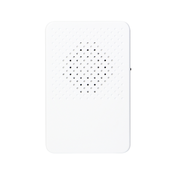 Dzwonek przewodowy elektroniczny jednotonowy LARK MAXI AC, 230V, śnieżnobiały Dzwonek przewodowy elektroniczny jednotonowy LARK MAXI AC, 230V, śnieżnobiały