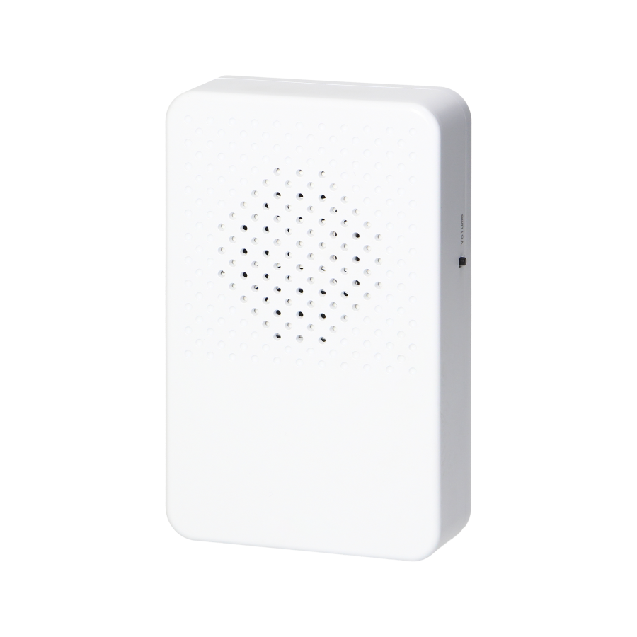 Dzwonek przewodowy elektroniczny jednotonowy LARK MAXI AC, 230V, śnieżnobiały